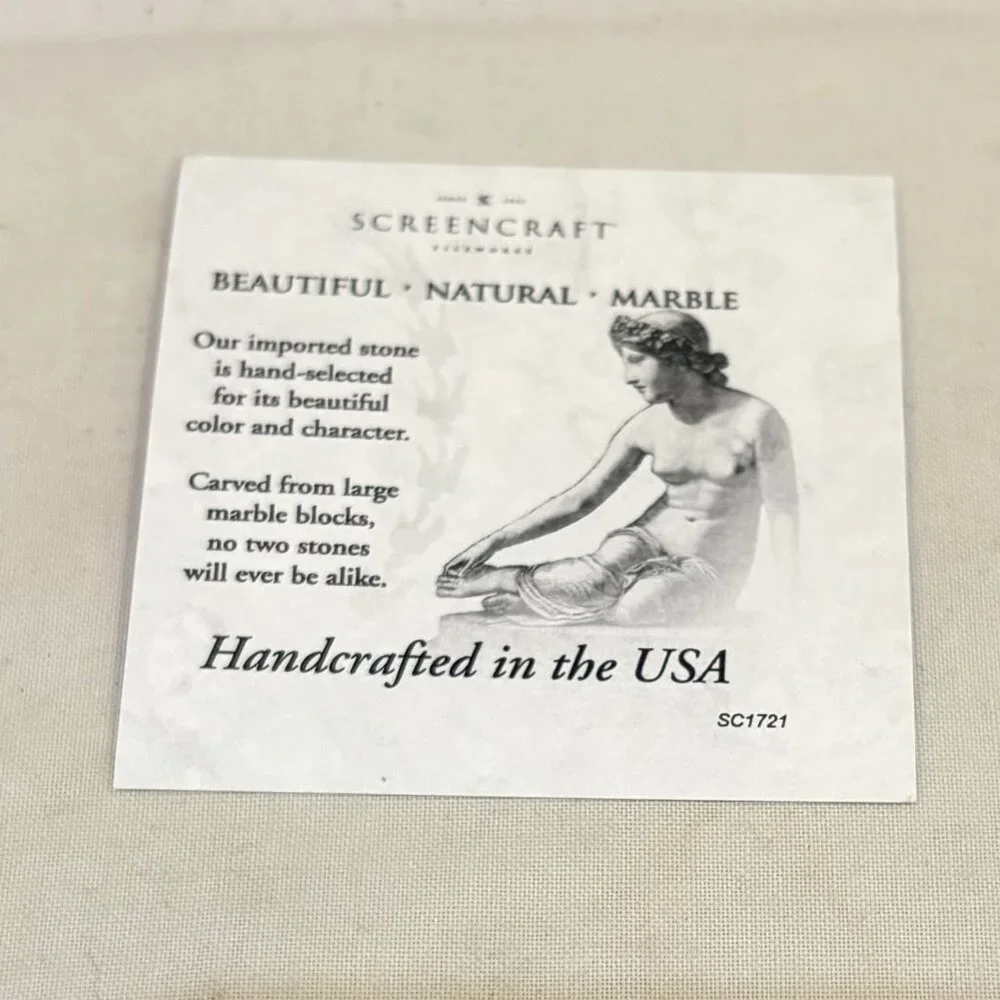 Screencraft Hand Crafted Marble Coaster Bell UH-1B Iroquois Huey Original Box